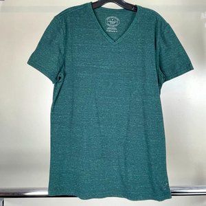 American Eagle V-Neck T-Shirt Vintage Fit Dark Green (Medium)
